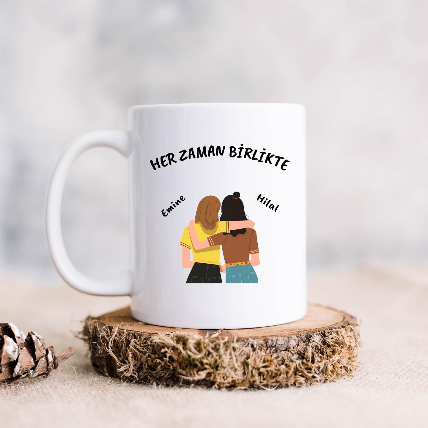 "Her Zaman Birlikte" BFF İsimli Kupa