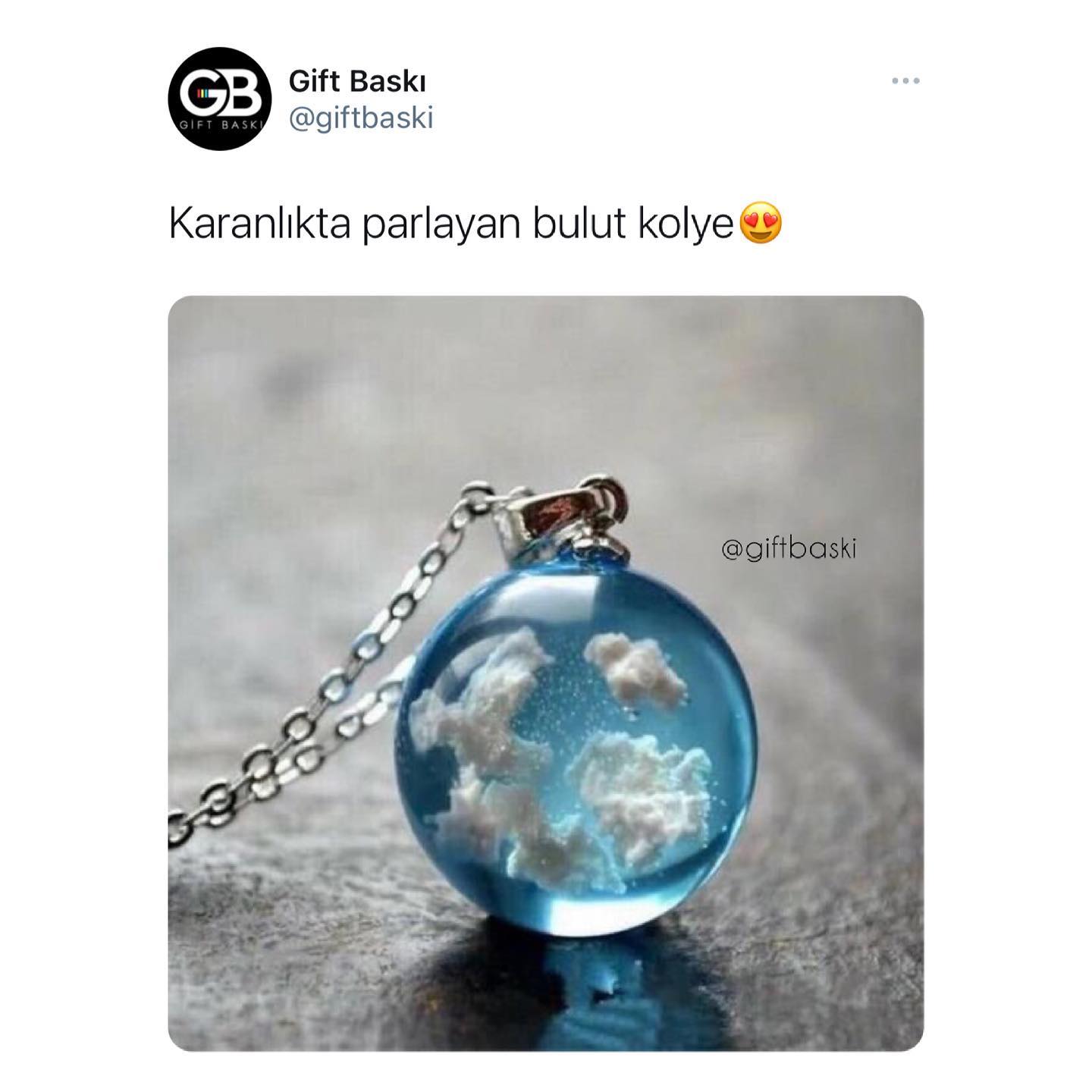 Karanlıkta Parlayan Bulut Kolye